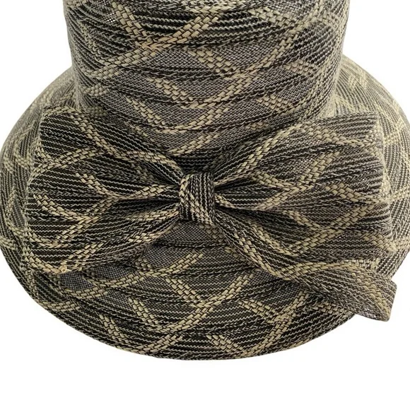 Giovannio Wide Brim Gray & Tan Women’s Hat
